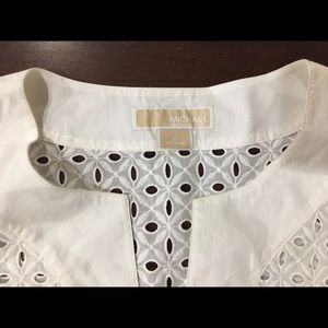 Michael Kors White Eyelet Swim Cover Up